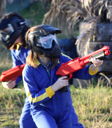 Paintball con niños