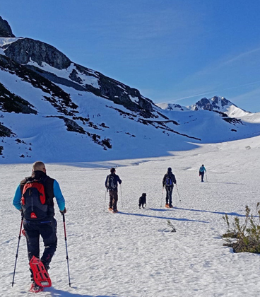 rutas con raquetas de nieve