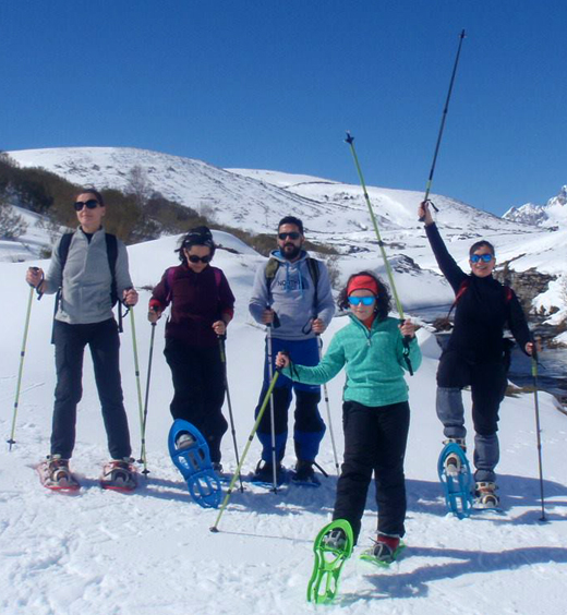 raquetas de nieve en asturias